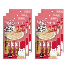 챠오츄르 고양이 짜먹는 간식, 혼합맛(참치/연어), 14g, 24개 혼합맛(참치/연어), 14g, 24개