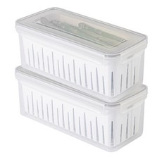 Nanu Dam 瀝水多功能瀝水盤小分隔密封容器 3L, 2個, 單品