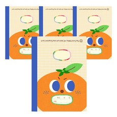 柑橘寬行筆記本 小學1-3年級, 混合顏色, 4個