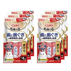 챠오츄르 고양이 짜먹는 간식 구강건강케어 4p, 참치, 32g, 6개