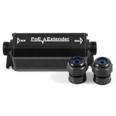 NEXTU Gigabit 25W PoE 室外戶外用 距離延伸器 中繼器 黑色 300m, NEXT-POE2001EXW, 1個