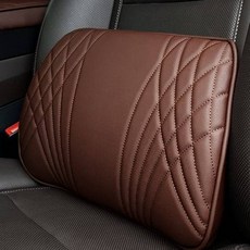 AKAN 皮革喇叭圖案靠墊, 棕色