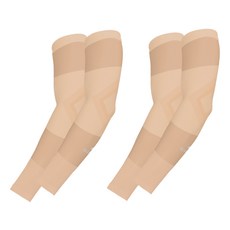 BLUEANT 防紫外線護腕涼感袖套 2入, 膚色, 2個