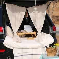 FORHOME 手工棉花糖車宿窗簾套組, 1套, 米色