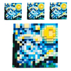 minhwashop 名畫積木 I240019, 星夜(I240019B), 4個