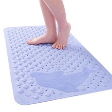 Sonio Palette 海豚浴室防滑墊, 01 藍色, 1個