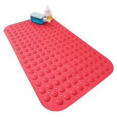소니오 흡착 팔레트 욕실 미끄럼방지 매트 35 x 70 cm, 레드, 1개