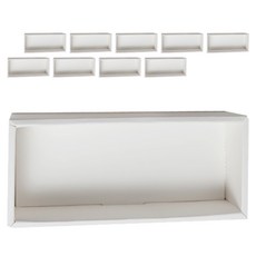 中央配送透明套盒長方形, 白色, 10個