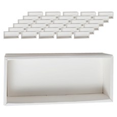 中央流通 袖套盒 長方形, 白色(盒子) + 透明(袖套), 50個