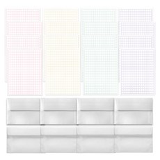 라지 원고지 편지지 4종 x 4p + 트레이싱지봉투 8p 세트, 혼합색상, 1세트