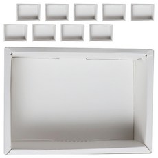 中央流通 透明袖套盒 長方形, 白色, 10個