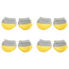 行李箱輪子保護套, 8個, 黃色