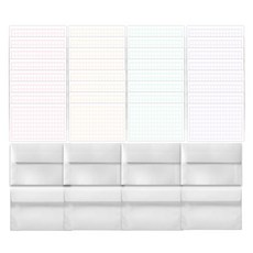 小稿紙信紙 4種*8入+描繪紙信封 8入組, 混色, 1組