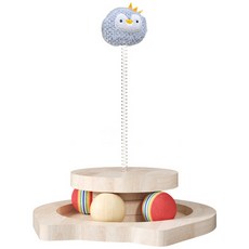 PASTEL PET 貓咪企鵝木製圓盤球, 1個, 混和顏色