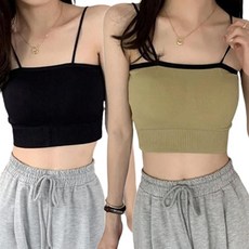 피어니스트 여성용 이너 니트 끈나시 2p