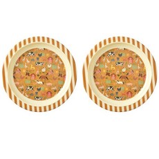 rice 丹麥兒童深盤, 棕色農場, 2個