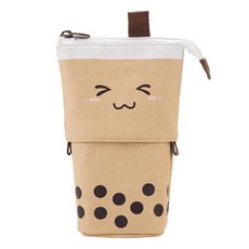 팬시모아 버플티 봉제 필통, 밀크티, 1개