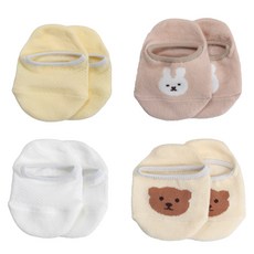 Hi Baby Club 嬰幼兒動物透膚船型襪4件組