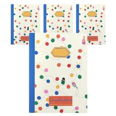 hello moris 閃亮檯燈寬行筆記本 小學1-3年級, 混合色, 4個