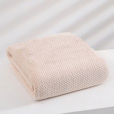 unheve 鳳梨格紋浴巾 70 x 140 cm, 1個, 05 棕色