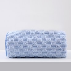 unheve 柔軟雲朵浴巾 70 x 140 cm, 1個, 02 藍色