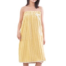 UNHAVE 柔軟蝴蝶結浴袍, 1個, 02 黃綠色