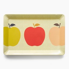 LOHJA 韓國製 Big Apple 波浪託盤, 混合顏色, 2個