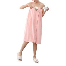 언헤브 귀여운 샤워가운, 04 구름 핑크, 1개