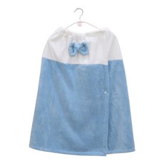 unheve 雙色蝴蝶結浴袍, 1個, 03 藍色