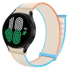 Jelsen Galaxy Watch 4 / 5 / 6 專用錶帶 運動型錶環 手錶帶 弧形 GSL13, 牛奶白, 20mm