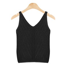 女款Radit針織飾帶沖孔鏤空V領無袖背心