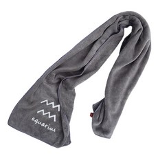 星座運動毛巾 25 x 110 cm 110g, 1個, 水瓶座(灰色)