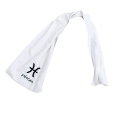 星座運動毛巾 25 x 110 cm 110g, 1個, 雙魚座(白色)