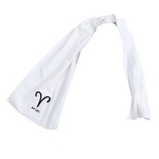 星座運動毛巾 25 x 110 cm 110g, 1個, 牡羊座(白色)