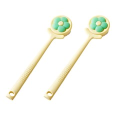 unhev 花朵沐浴身體刷 ONE SIZE, 02 黃色, 1入, 2個