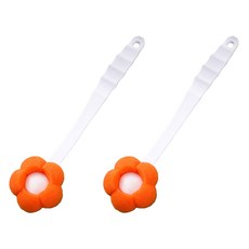 언헤브 꽃 포인트 샤워 바디 브러쉬 ONE SIZE, 02 단면 오렌지, 1개입, 2개