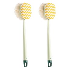 unheve 雙面沐浴身體刷 ONE SIZE, 1入, 2個, 04 布 綠色