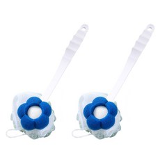 언헤브 꽃 포인트 샤워 바디 브러쉬, 06 양면 블루, 1개입, 2개