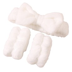 조앤제이 리본 손목밴드 + 세안밴드, 화이트, 1세트