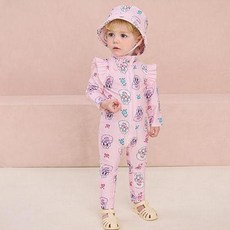 milkmile 女童Esther Bunny夏日風情泳衣+防曬遮陽帽組