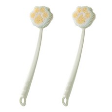 언헤브 고양이 모양 샤워 바디 브러쉬, 화이트, 1개입, 2개