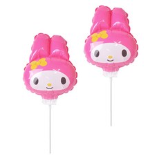 PARTYSHOW 遊樂園角色手持棒氣球 美樂蒂 2入, 1個, 混合色