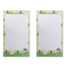 플라잉웨일즈 짱구는못말려 메모지, 숲속유치원, 1개입, 2개