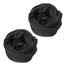 BUCK703 冰感涼爽運動毛巾 2入組, 黑色, 黑色