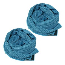 BUCK703 冰感涼爽運動毛巾 2入組, 天藍色, 天藍色