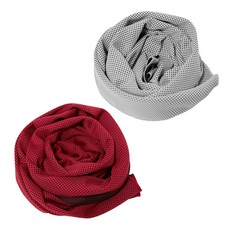 BUCK703 冰感涼爽運動毛巾 2入組, 灰色, 紅色