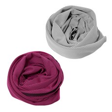 BUCK703 冰感涼爽運動毛巾 2入組, 灰色, 粉紅色