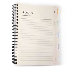 Withna 5索引PP筆記本 B5 80-0092, 隨機出貨, 1個