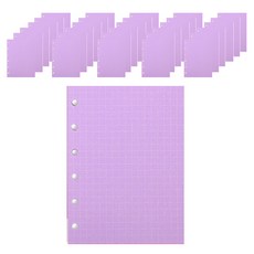 lucalab 迷你 full 方格筆記本內頁, 紫色, 2套