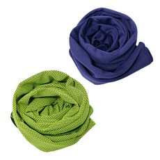 BUCK703 冰感涼爽運動毛巾 2入組, 紫色, 綠色